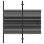 Vidaxl douchewand inklapbaar 120x140 cm esg zwart