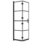 Vidaxl douchewand inklapbaar 80x140 cm zwart