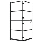 Vidaxl douchewand inklapbaar 120x140 cm esg zwart