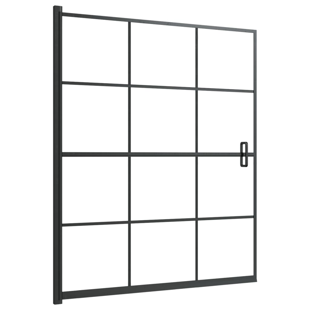 Vidaxl douchewand 116x140 cm esg zwart