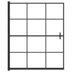 Vidaxl douchewand 116x140 cm esg zwart