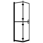 Vidaxl douchewand inklapbaar 80x140 cm esg zwart