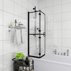 Vidaxl douchewand inklapbaar 80x140 cm esg zwart