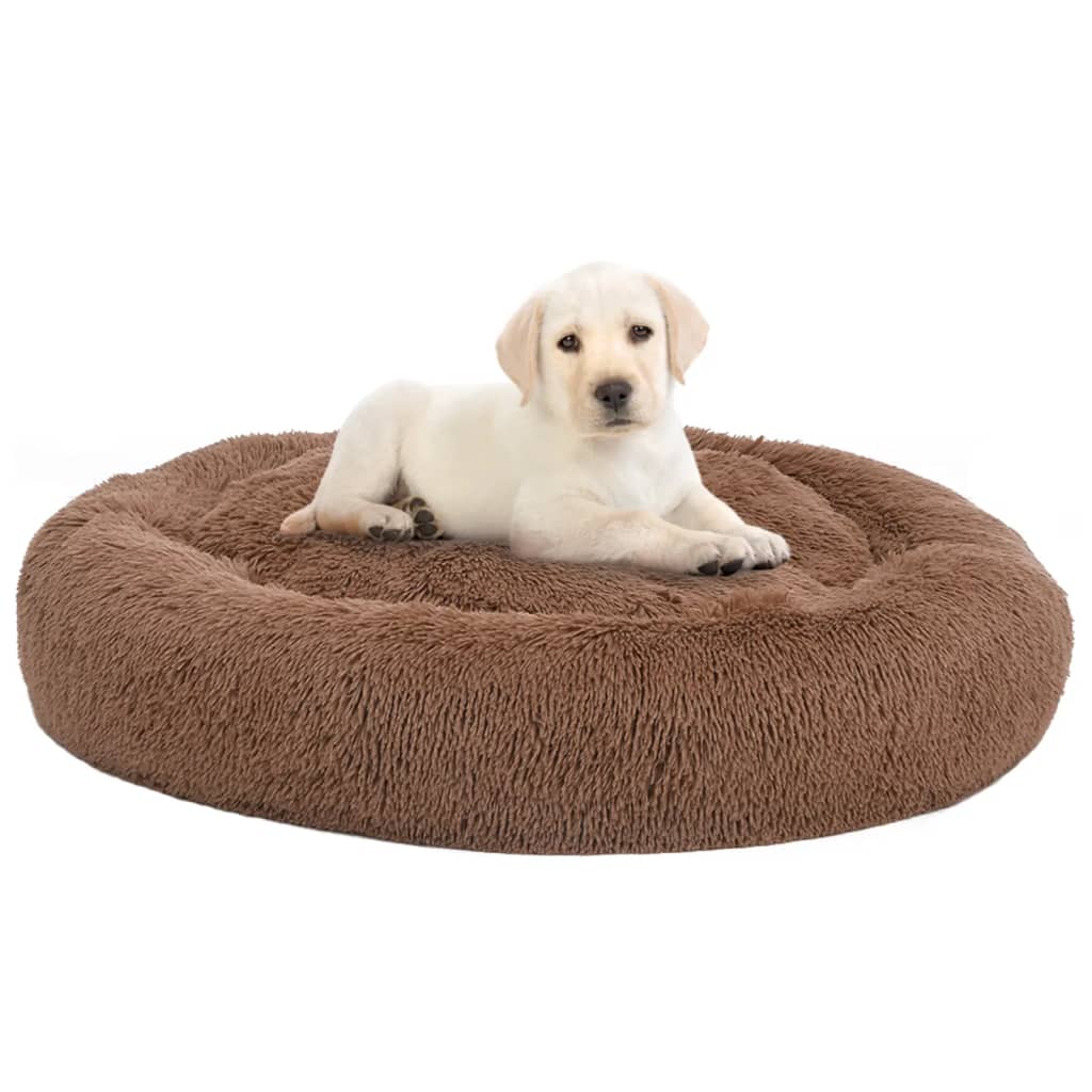 VidaXL Honden-/kattenkussen wasbaar 90x90x16 cm pluche bruin