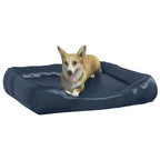 VidaXL Hondenmand 120x100x27 cm kunstleer donkerblauw