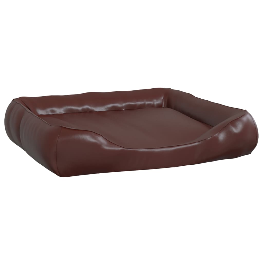 VidaXL Hondenmand 120x100x27 cm kunstleer bruin