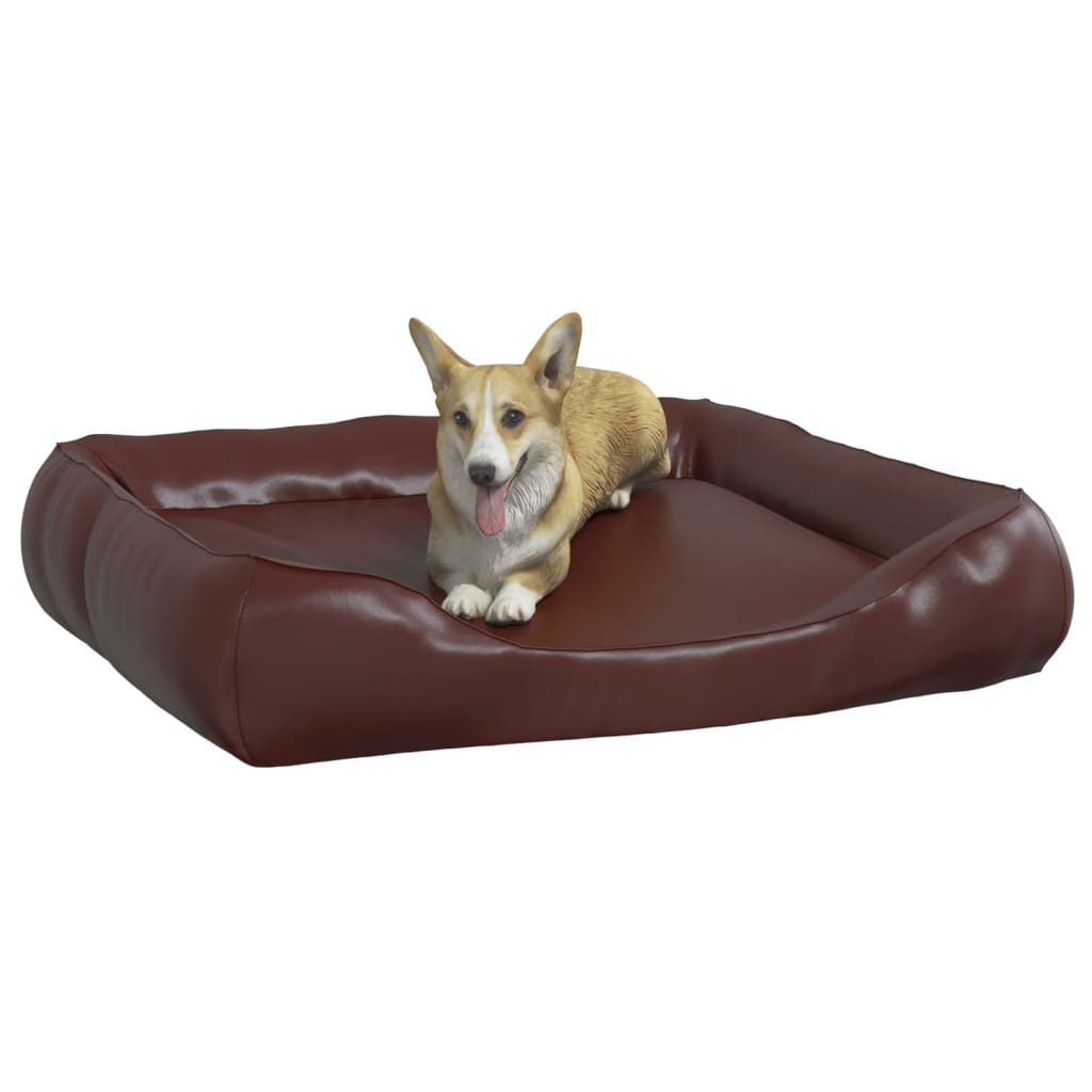 VidaXL Hondenmand 120x100x27 cm kunstleer bruin