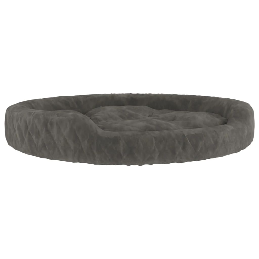 VidaXL Hondenmand 70x55x23 cm pluche donkergrijs