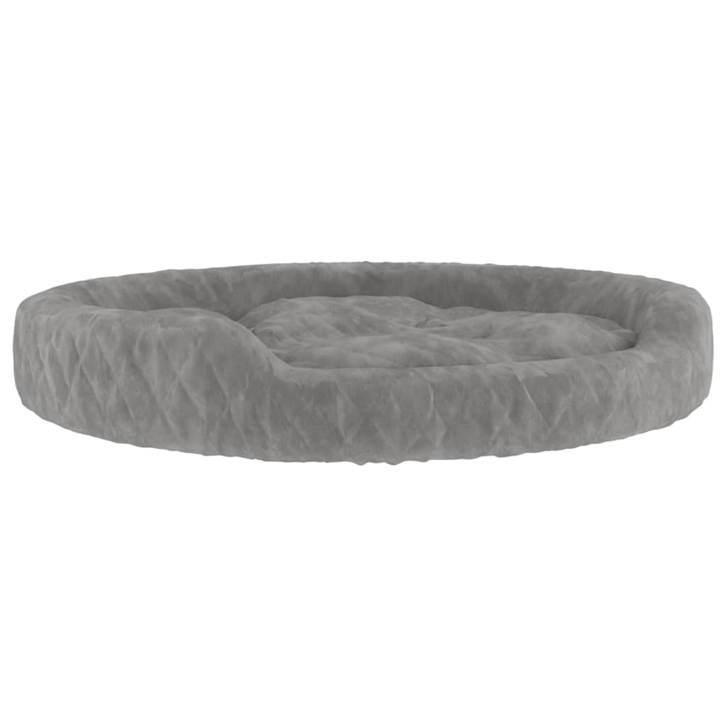 VidaXL Hondenmand 90x70x23 cm pluche grijs