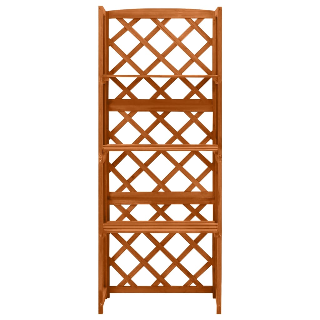 Vidaxl latwerk met schappen 55x30x140 cm massief vurenhout