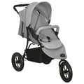 Vidaxl kinderwagen staal lichtgrijs