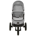 Vidaxl kinderwagen staal lichtgrijs