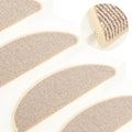 Vidaxl trapmatten 15 st 56x17x3 cm wit en bruin halfrond