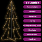 Vidaxl kegelkerstboom 360 led's binnen en buiten 143x250 cm