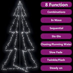 VidaXL Kegelkerstboom 360 LED's binnen en buiten 143x250 cm