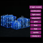 Vidaxl kerstverlichting geschenkdozen 3 st decoratief acryl koudwit