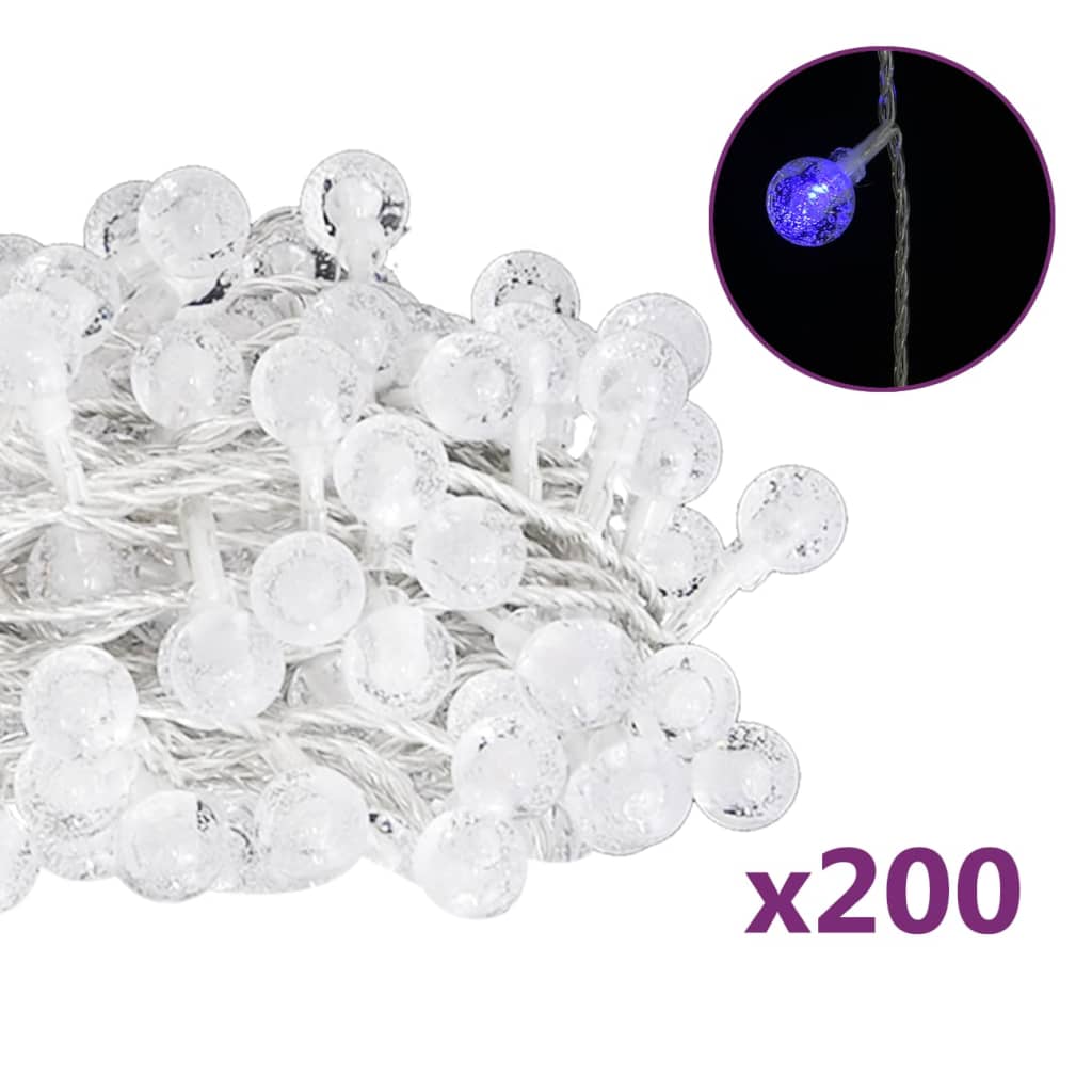 VidaXL Lichtsnoer met 200 LED's 8 functies blauw 20 m