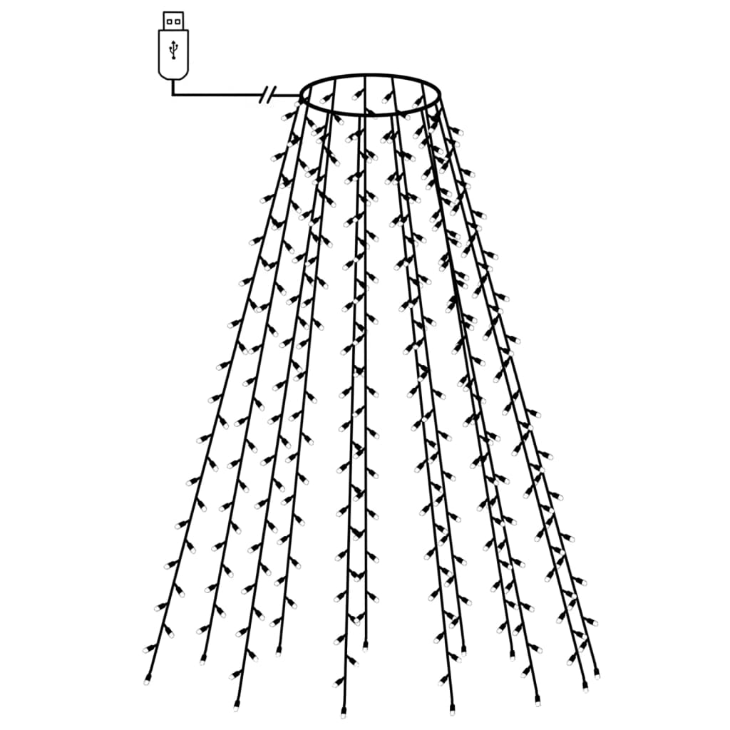 Vidaxl kerstboomverlichting met 150 led's meerkleurig net 150 cm