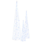 Vidaxl lichtkegelset decoratief led 30 45 60 cm acryl blauw
