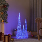 Vidaxl lichtkegelset decoratief led 30 45 60 cm acryl blauw