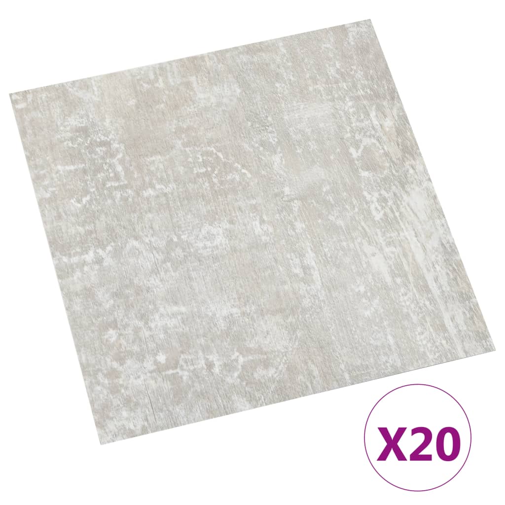 Vidaxl vloerplanken 20 st zelfklevend 1,86 m² pvc lichtgrijs