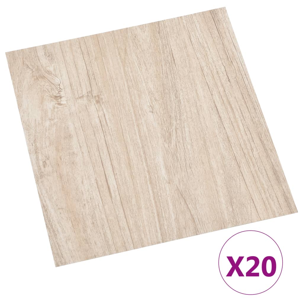 Vidaxl vloerplanken 20 st zelfklevend 1,86 m² pvc lichtbruin