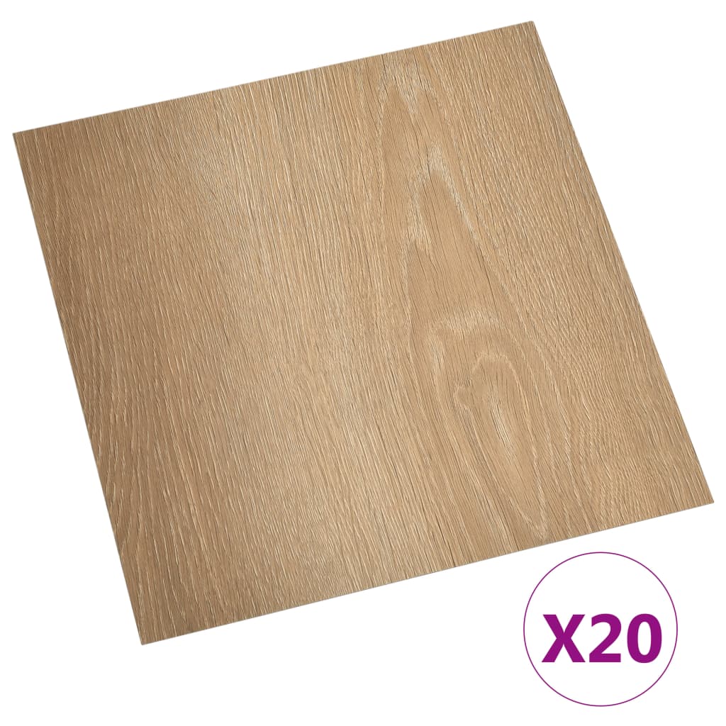 Vidaxl vloerplanken 20 st zelfklevend 1,86 m² pvc bruin