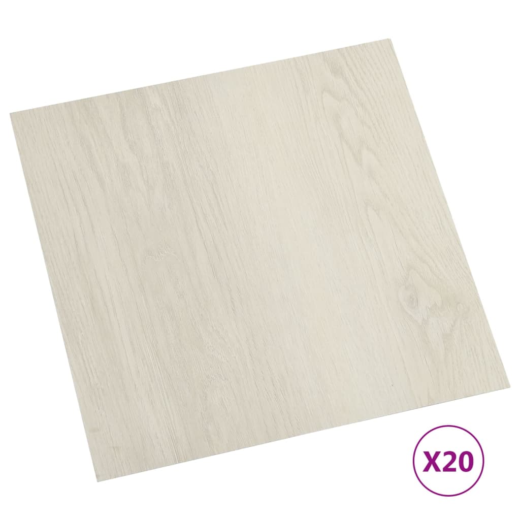Vidaxl vloerplanken 20 st zelfklevend 1,86 m² pvc beige