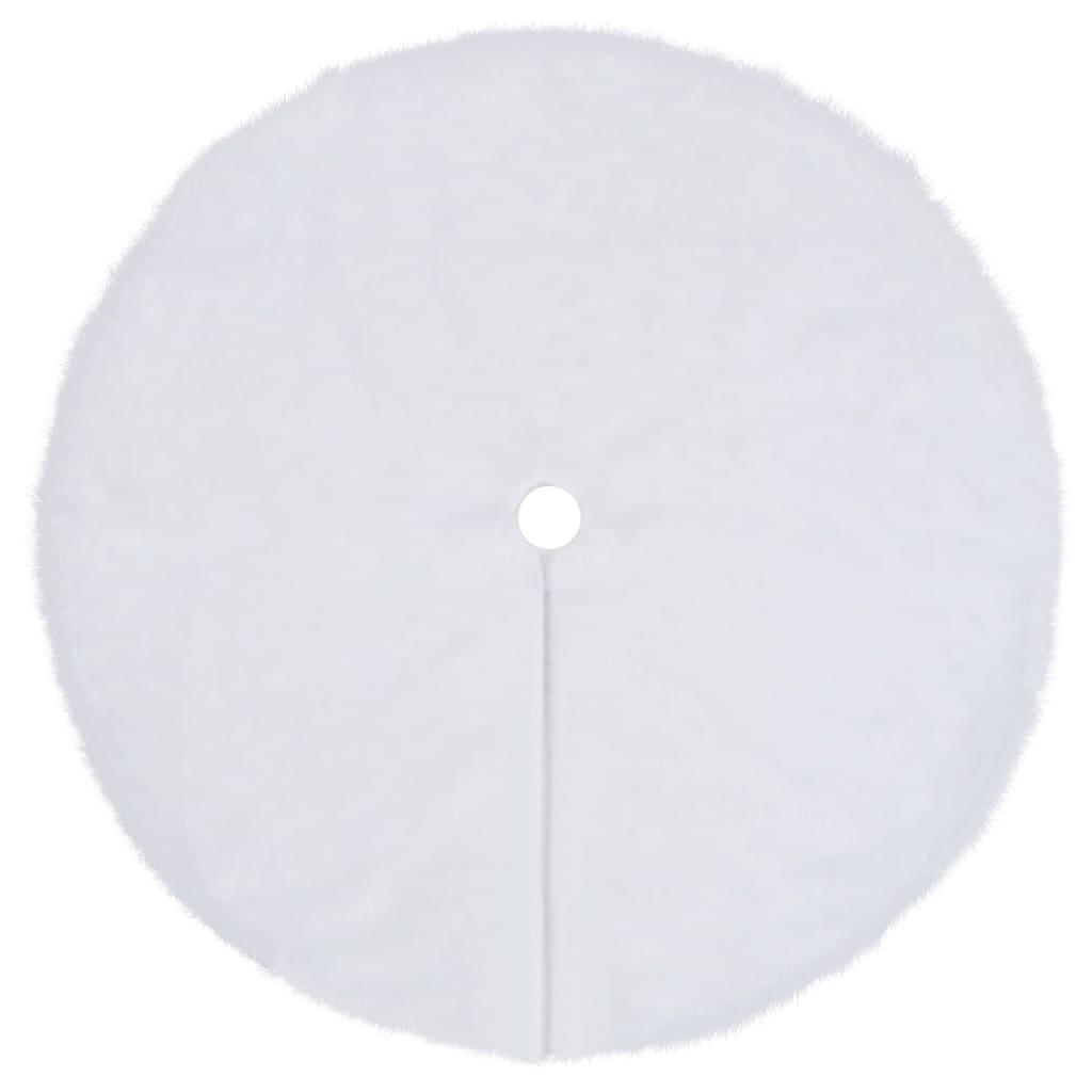 Vidaxl kerstboomrok wit 122 cm imitatiebont