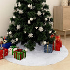 Vidaxl kerstboomrok wit 150 cm imitatiebont
