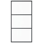 Vidaxl schuifdeur 102x205 cm esg-glas en aluminium zwart