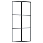 Vidaxl schuifdeur 102x205 cm esg-glas en aluminium zwart