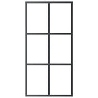 Vidaxl schuifdeur 102x205 cm esg-glas en aluminium zwart