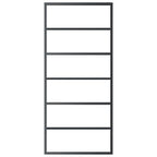 Vidaxl schuifdeur 90x205 cm esg-glas en aluminium zwart