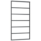 Vidaxl schuifdeur 102x205 cm esg-glas en aluminium zwart