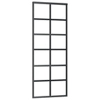 Vidaxl schuifdeur 76x205 cm esg-glas en aluminium zwart