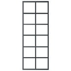 Vidaxl schuifdeur 76x205 cm esg-glas en aluminium zwart