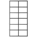Vidaxl schuifdeur 102x205 cm esg-glas en aluminium zwart