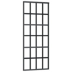 Vidaxl schuifdeur 76x205 cm esg-glas en aluminium zwart