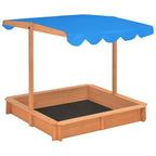 Vidaxl zandbak met verstelbaar dak 115x115x115 cm vurenhout
