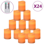 VidaXL LED-kaarsen 24 st vlamloos met afstandsbediening warmwit