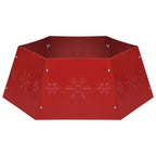 Vidaxl kerstboomrok ø68x25 cm rood