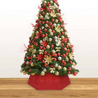 Vidaxl kerstboomrok ø68x25 cm rood