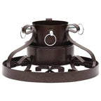 VidaXL Kerstboomstandaard in antieke stijl 29x29x15,5 cm koperkleurig