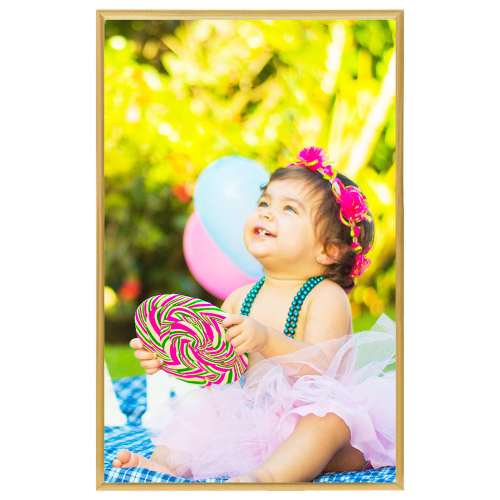 VidaXL Fotolijsten 3 st voor wand of tafel 13x18 cm MDF goudkleurig