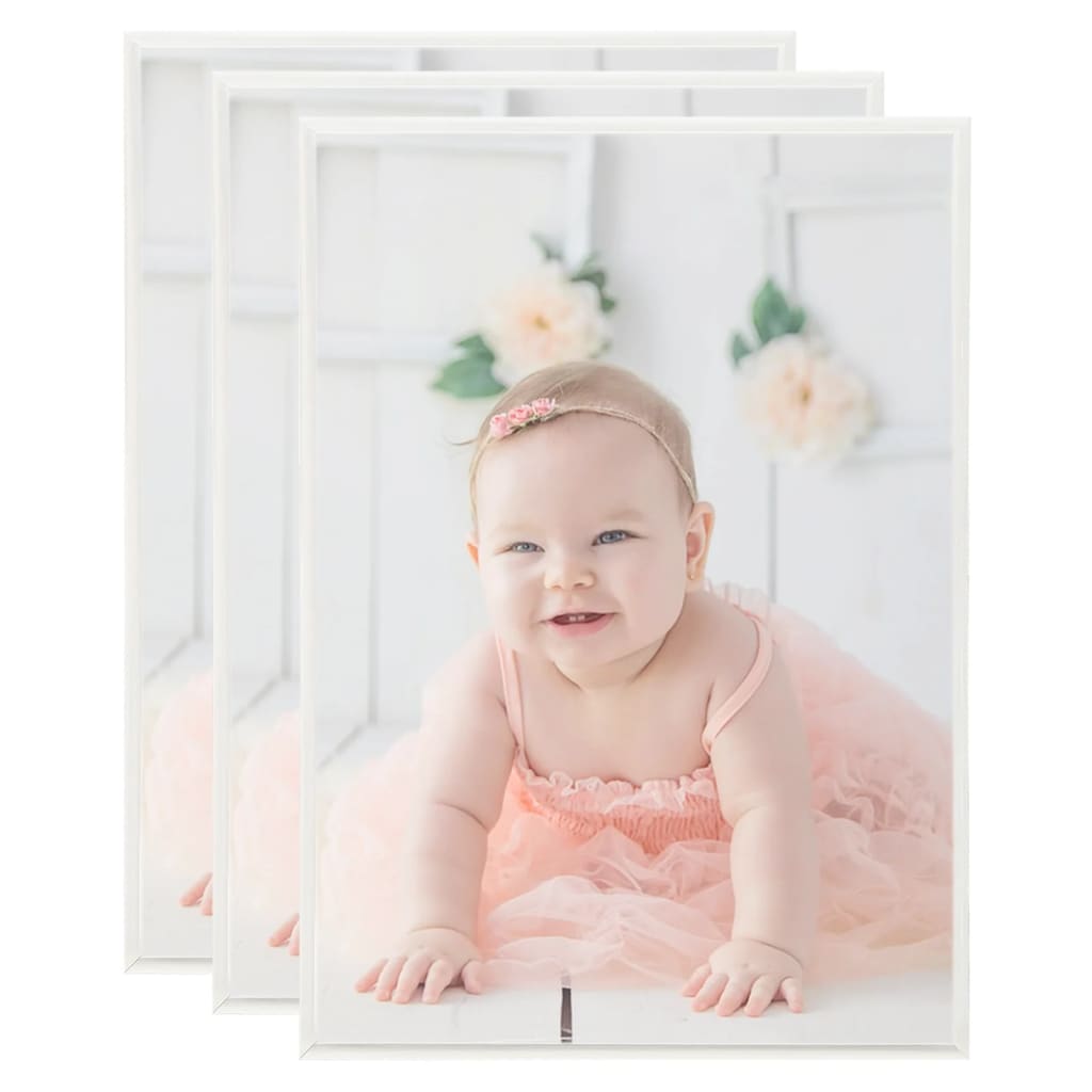 VidaXL Fotolijsten 3 st voor wand of tafel 29,7x42 cm MDF zilverkleur