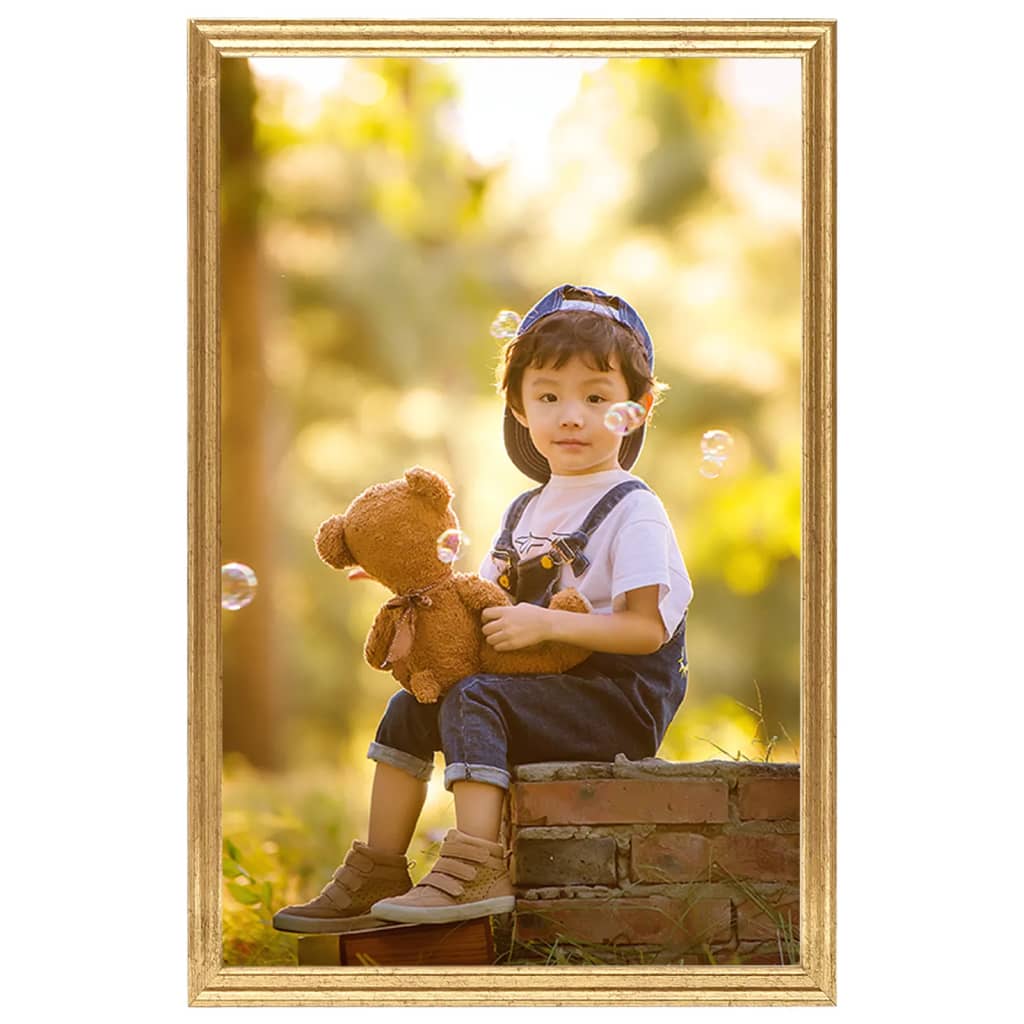 VidaXL Fotolijsten 5 st voor wand of tafel 59,4x84 cm MDF goudkleurig
