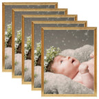 VidaXL Fotolijsten 5 st voor wand of tafel 70x90 cm MDF goudkleurig