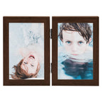 VidaXL Fotolijst tweeluik 2x(21x29,7 cm) donkerbruin