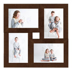 Vidaxl fotolijst voor 4x(13x18 cm) foto mdf donkerbruin